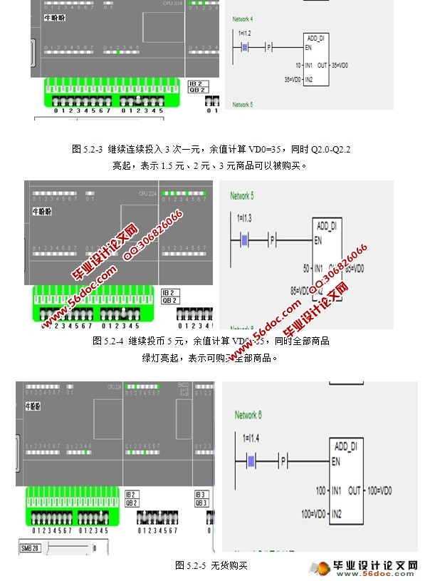 基于PLC的自动售货机的设计与仿真(含梯形图)