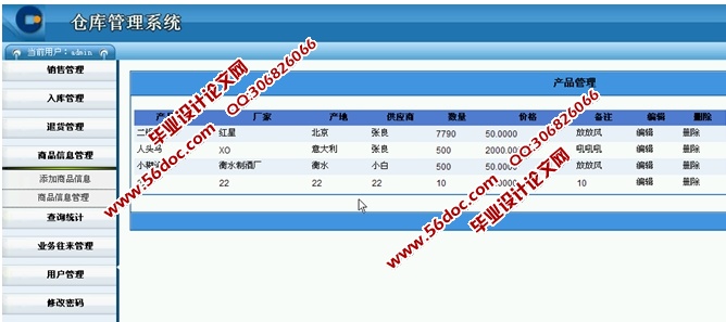 仓库管理系统的设计与实现(ASP.NET,SQL)