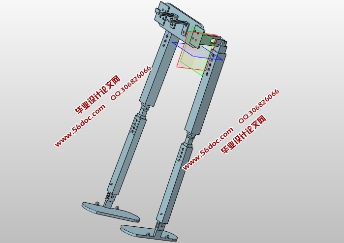 穿戴式下肢负重外骨骼机器人机构设计(含CAD图,IGS,Creo,SolidWorks三维图)