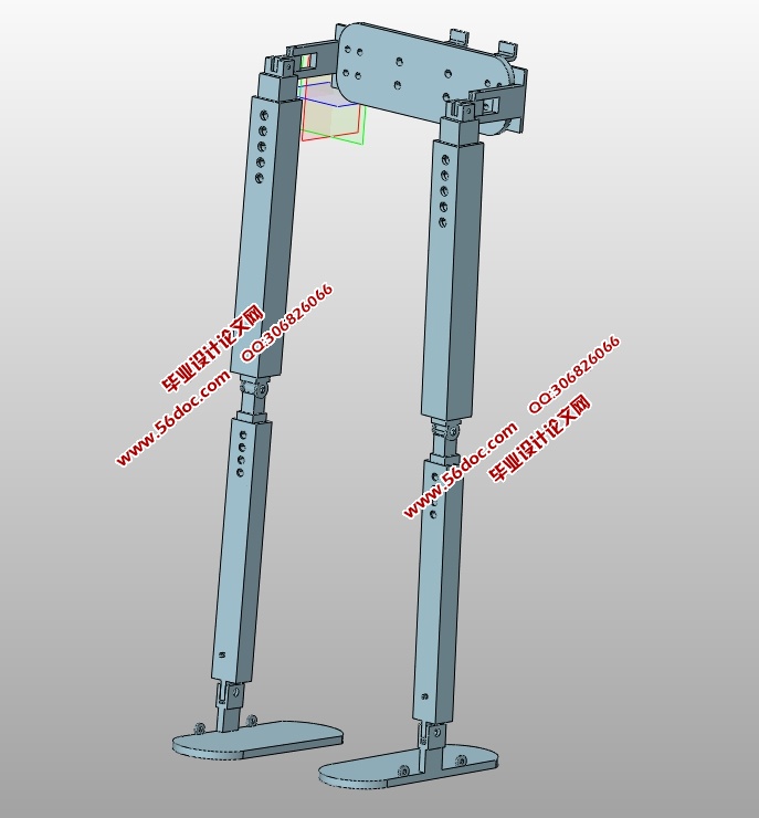 穿戴式下肢负重外骨骼机器人机构设计(含CAD图,IGS,Creo,SolidWorks三维图)