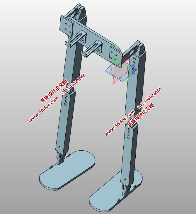 穿戴式下肢负重外骨骼机器人机构设计(含CAD图,IGS,Creo,SolidWorks三维图)