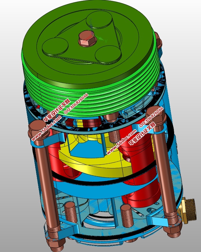 双向活塞斜盘式汽车空调压缩机设计(含CAD零件装配图,IGS,SolidWorks三维图)