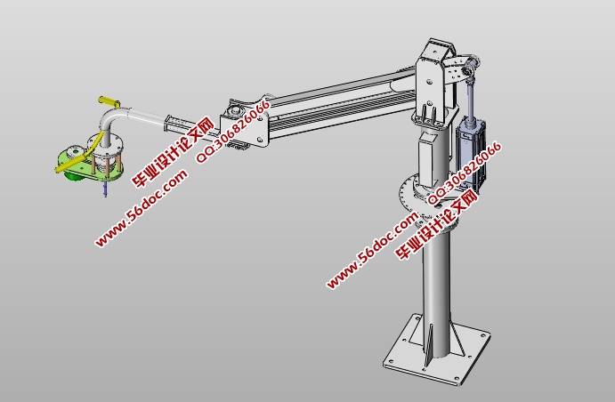 关节式钻床设计(含CAD零件装配图,SolidWorks三维图)