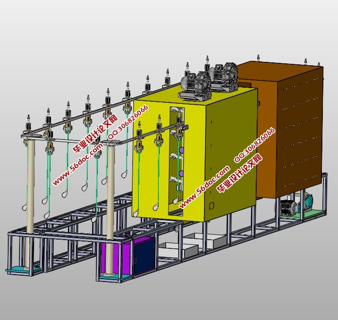 高尔夫球杆喷漆烘干输送线的设计(含CAD图,STEP,SolidWorks三维图)