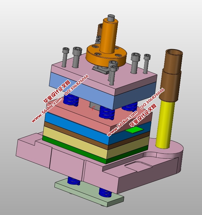 端盖零件落料冲孔复合模设计(含CAD零件装配图,PROE,SolidWorks三维图)