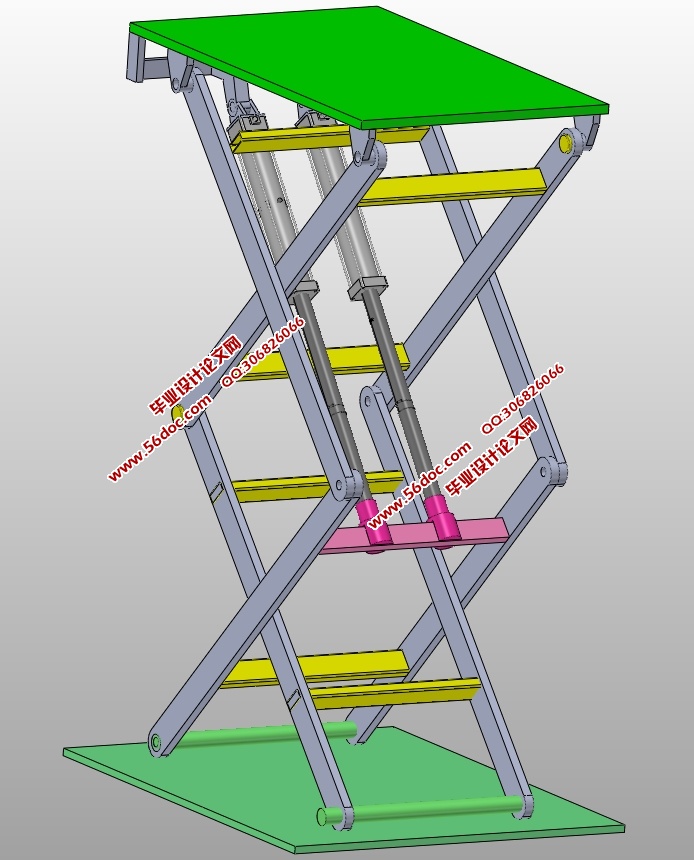 车载工作平台及液压系统设计(含CAD零件装配图,SolidWorks三维图)
