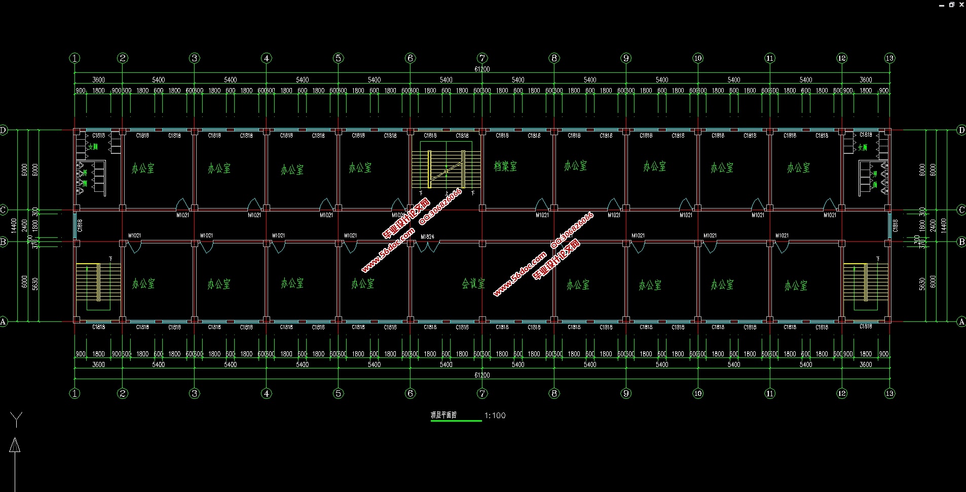 Ĳ3600ƽ׹а԰칫¥(ͼ,ṹͼ,PKPM)