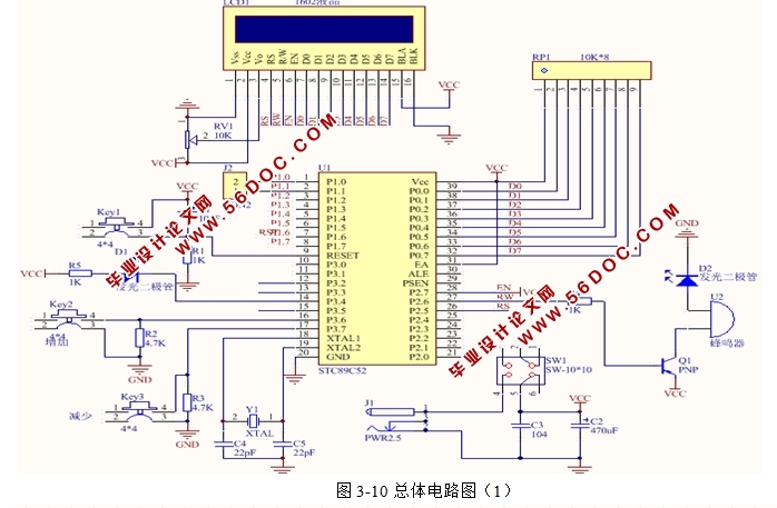 光纤温度测量系统的设计(附总体电路图,程序