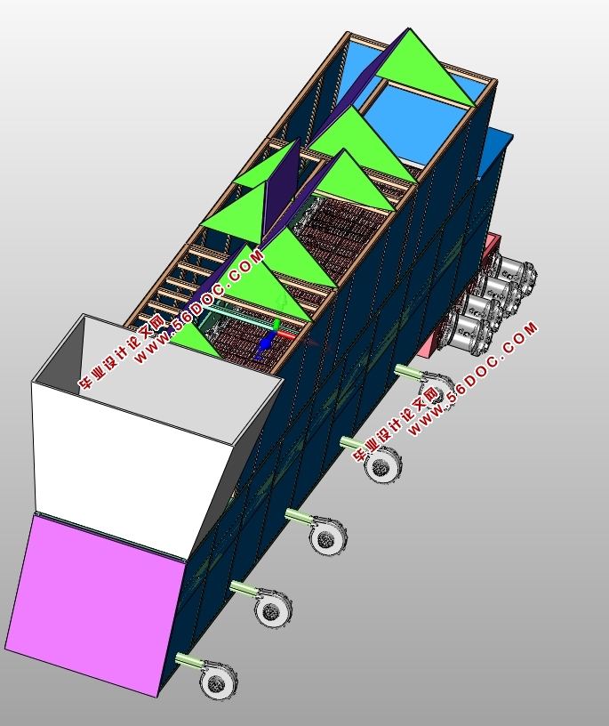 篦冷机的设计(含CAD零件图装配图,STEP三维图,SolidWorks三维图)