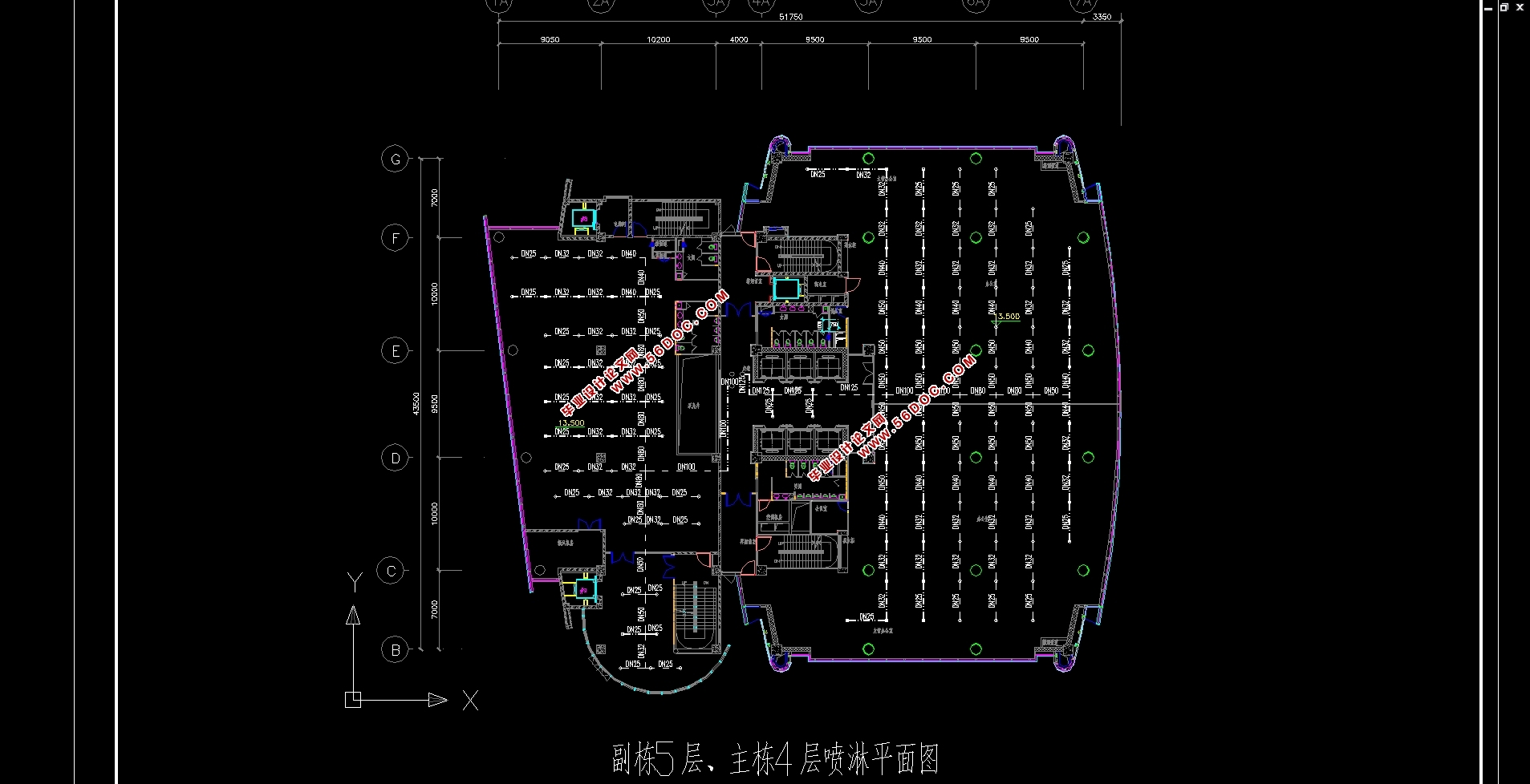高层建筑(地下三层地上十六层)商业写字楼给排水工程设计(含CAD图)