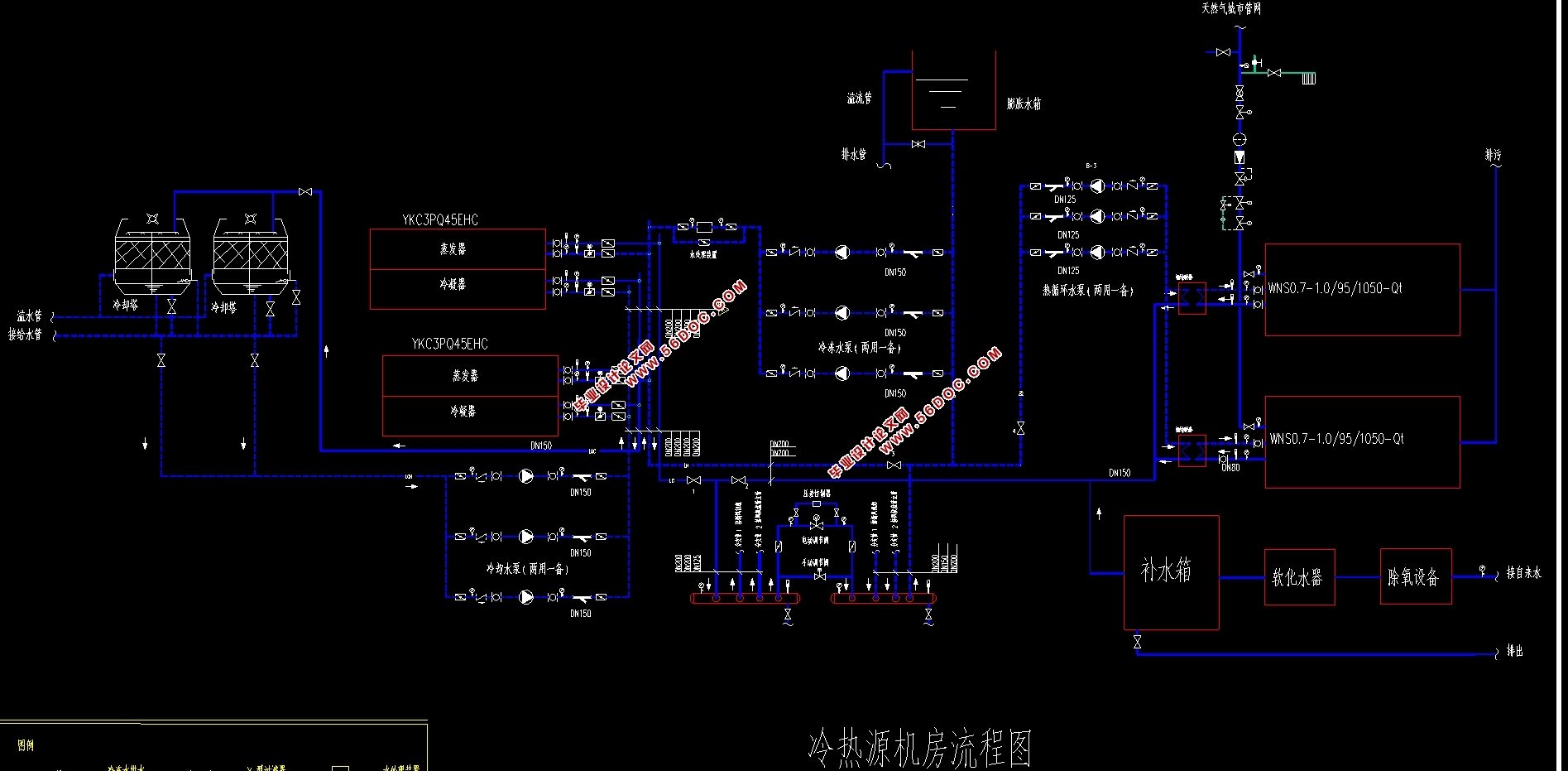南京四层25500平米某大型购物中心的空调设计(含CAD图)