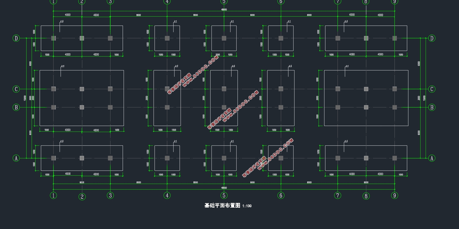 安徽省六层综合楼建筑结构设计(建筑图结构图)