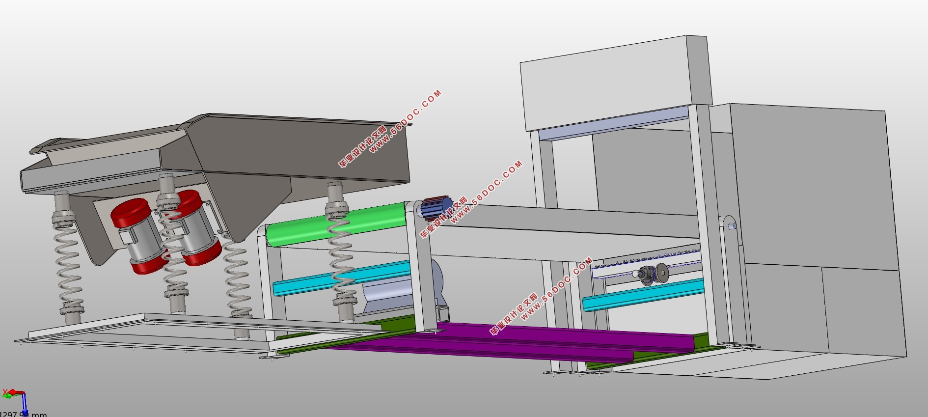 L-PET废旧塑料回收自动分选机(含CAD零件图装配图,SolidWorks三维图)