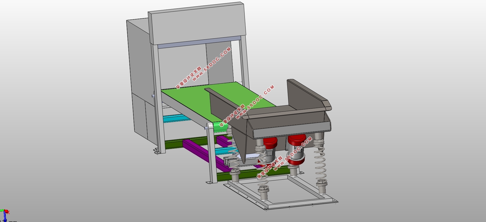 L-PET废旧塑料回收自动分选机(含CAD零件图装配图,SolidWorks三维图)