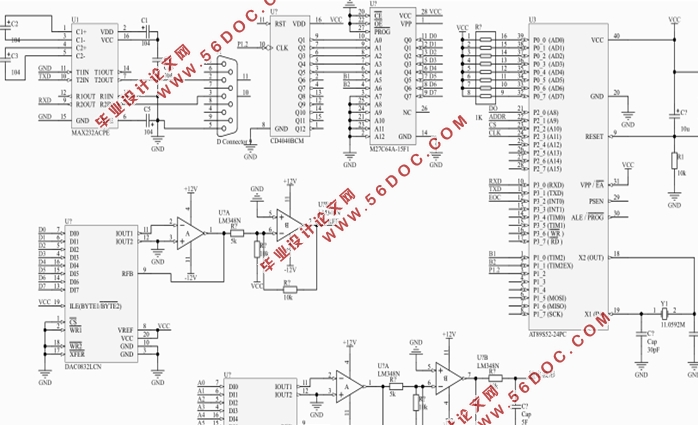 基于单片机任意函数信号发生器的设计(附程序代码)