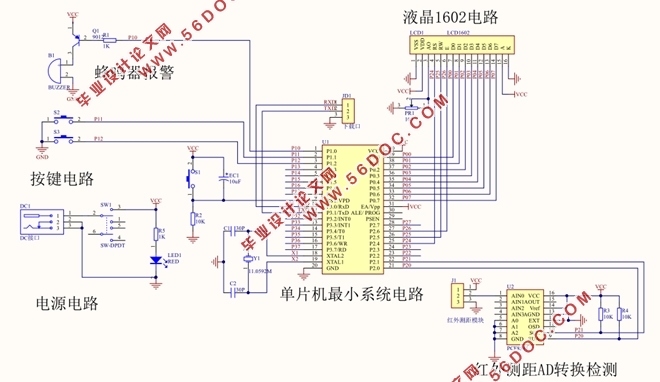 基于单片机智能测距仪设计开发(附程序清单,原理图)