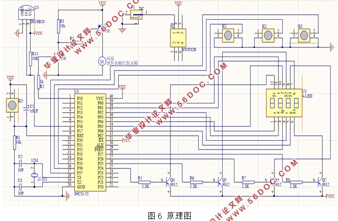 基于51单片机的温控风扇设计(附原理图,PCB图)