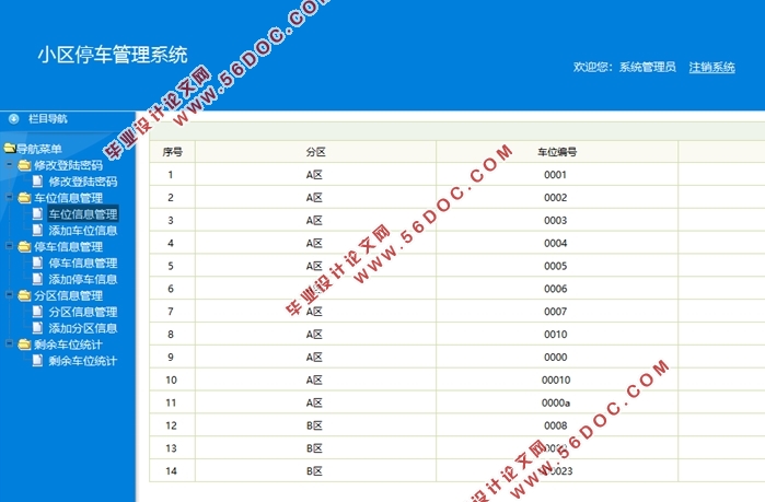 基于RFID技术的小区停车管理系统的设计与开发(MyEclipse,MySQL)