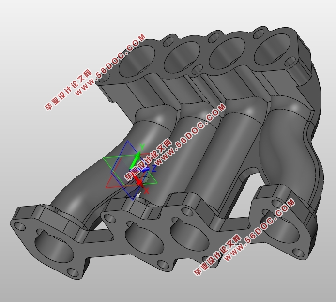 汽车进气歧管下壳模具结构设计及其成型过程CAE分析(含CAD图,SolidWorks三维图)