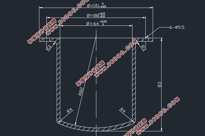 圆形罩冲压工艺与模具设计(含CAD零件图装配图)