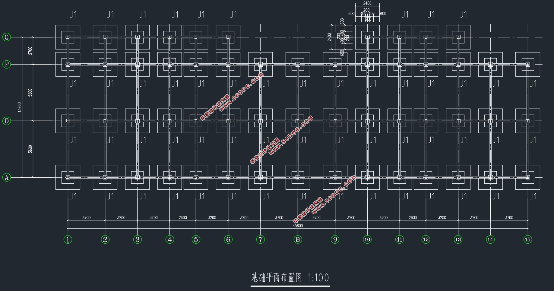 五层3200平米荆州凤凰城钢结构商住楼设计(含建筑图结构图)