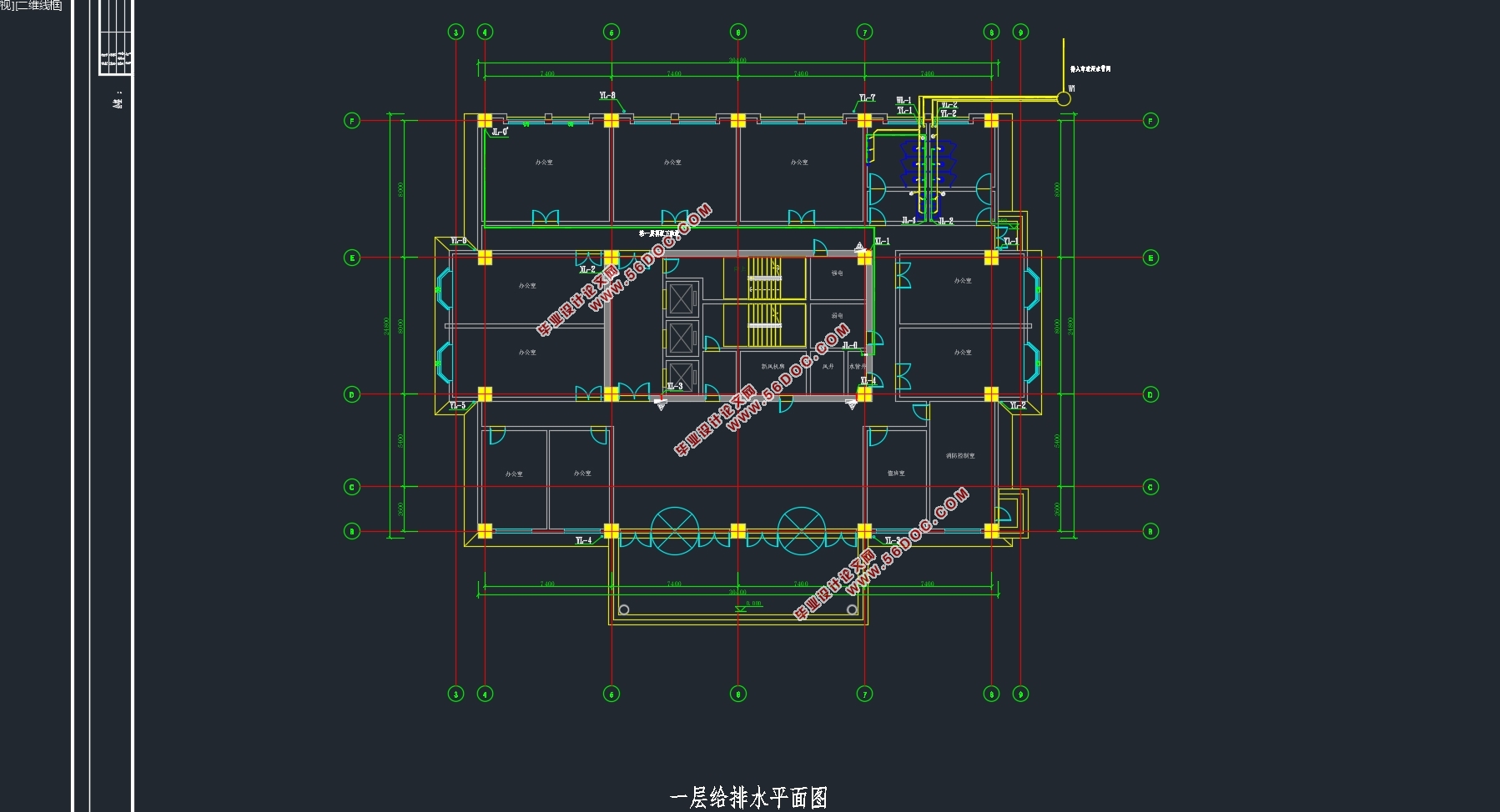 南京某大学科技园研发楼给排水设计(附CAD图)