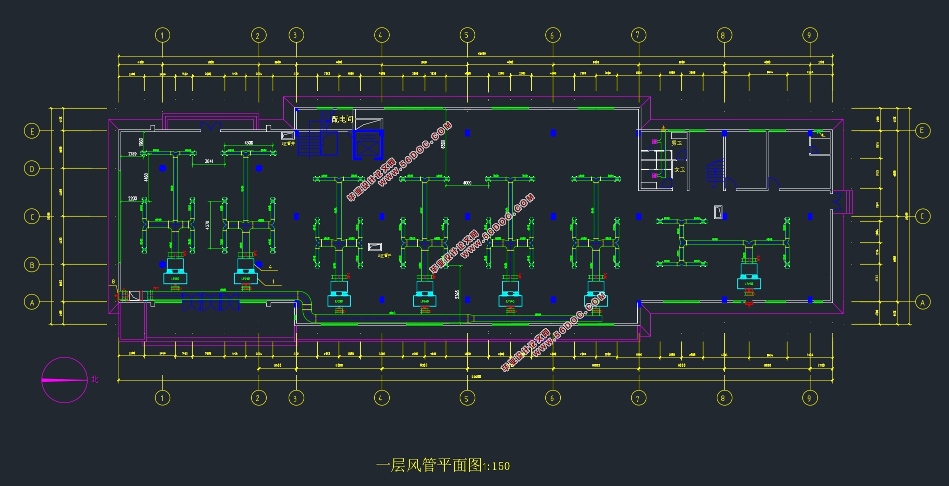 七层10180平米南京某大厦综合楼空调设计(附CAD图)