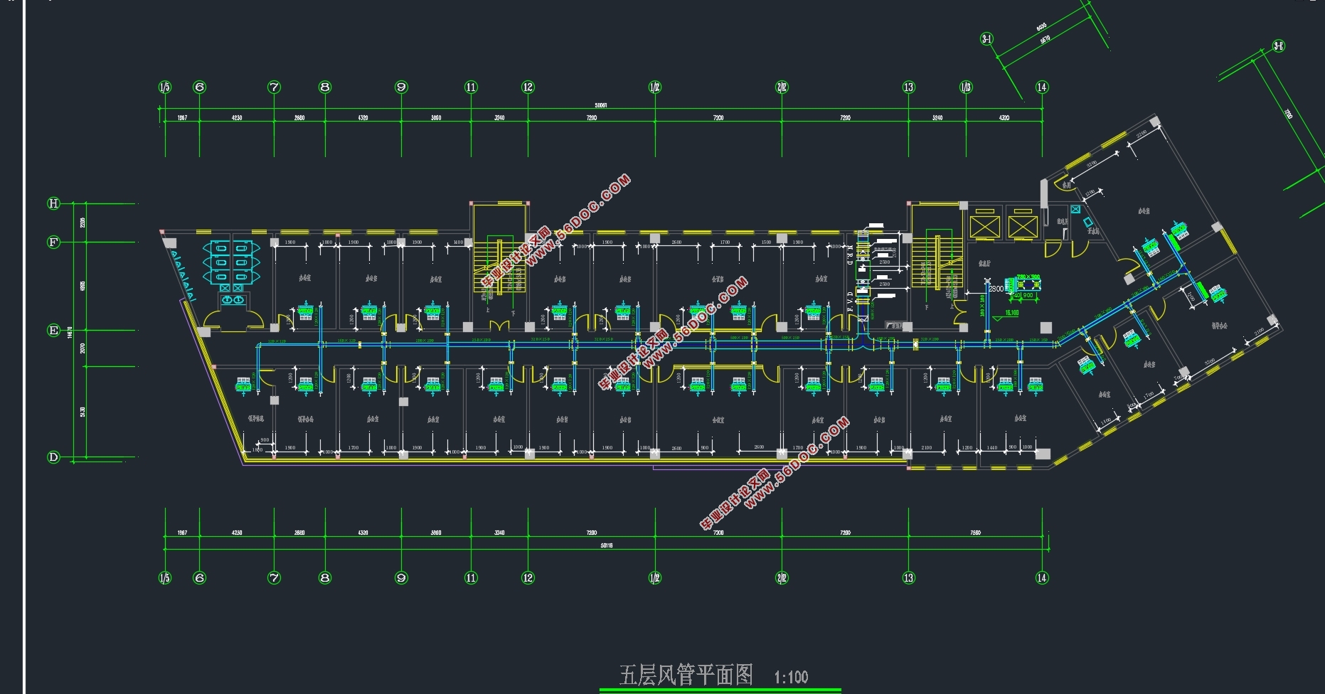 六层北京市某综合大楼通风空调工程设计(附CAD图)