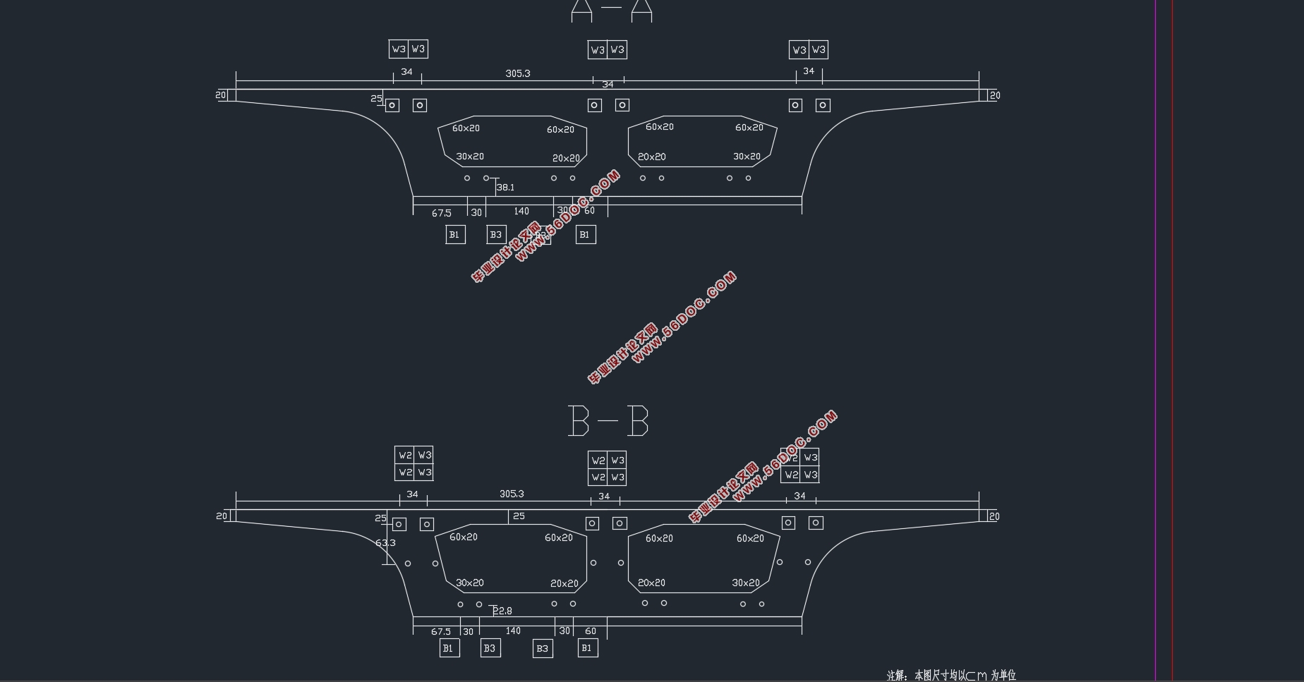 3×32m连续梁桥设计与计算(含CAD图)
