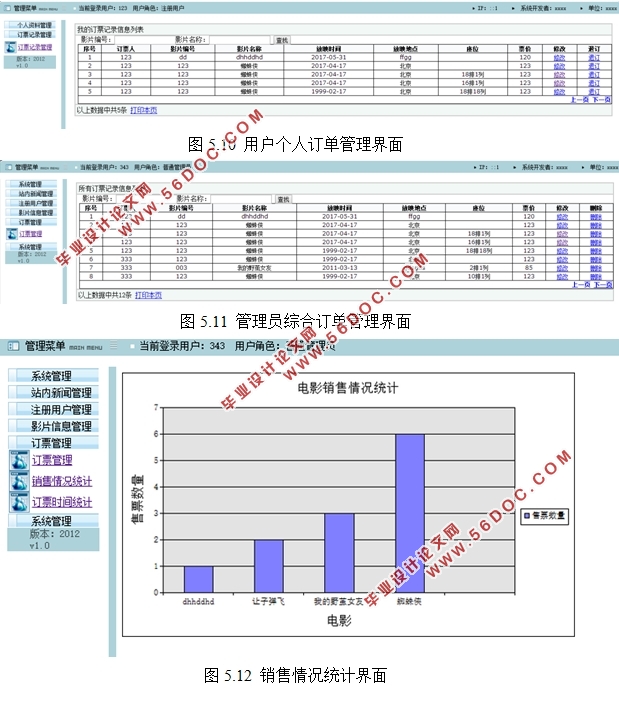 网上电影票选订(电影院售票)管理系统的设计(ASP.NET,SQL)