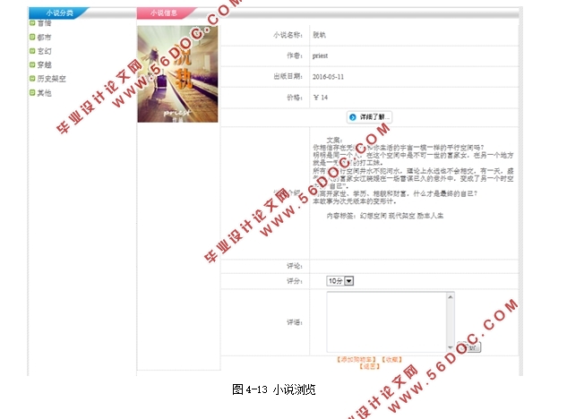 个人小说在线阅读与购买网站的设计(ASP.NET,SQL)