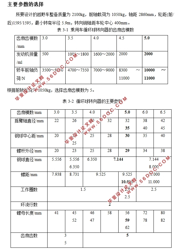 某轻型越野车循环球转向器设计(含CAD图,CATIA三维图)