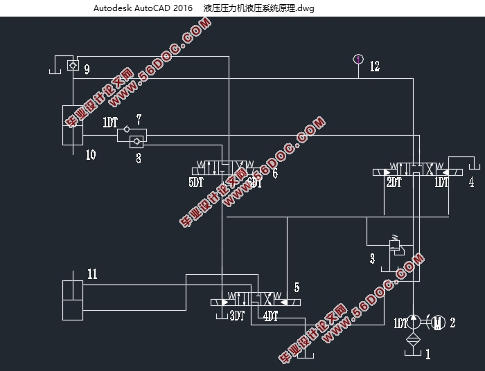 基于西门子PLC1200的液压式压力机控制系统设计(含CAD图)