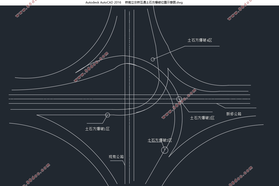 复杂环境下路基开挖爆破设计(含CAD图)