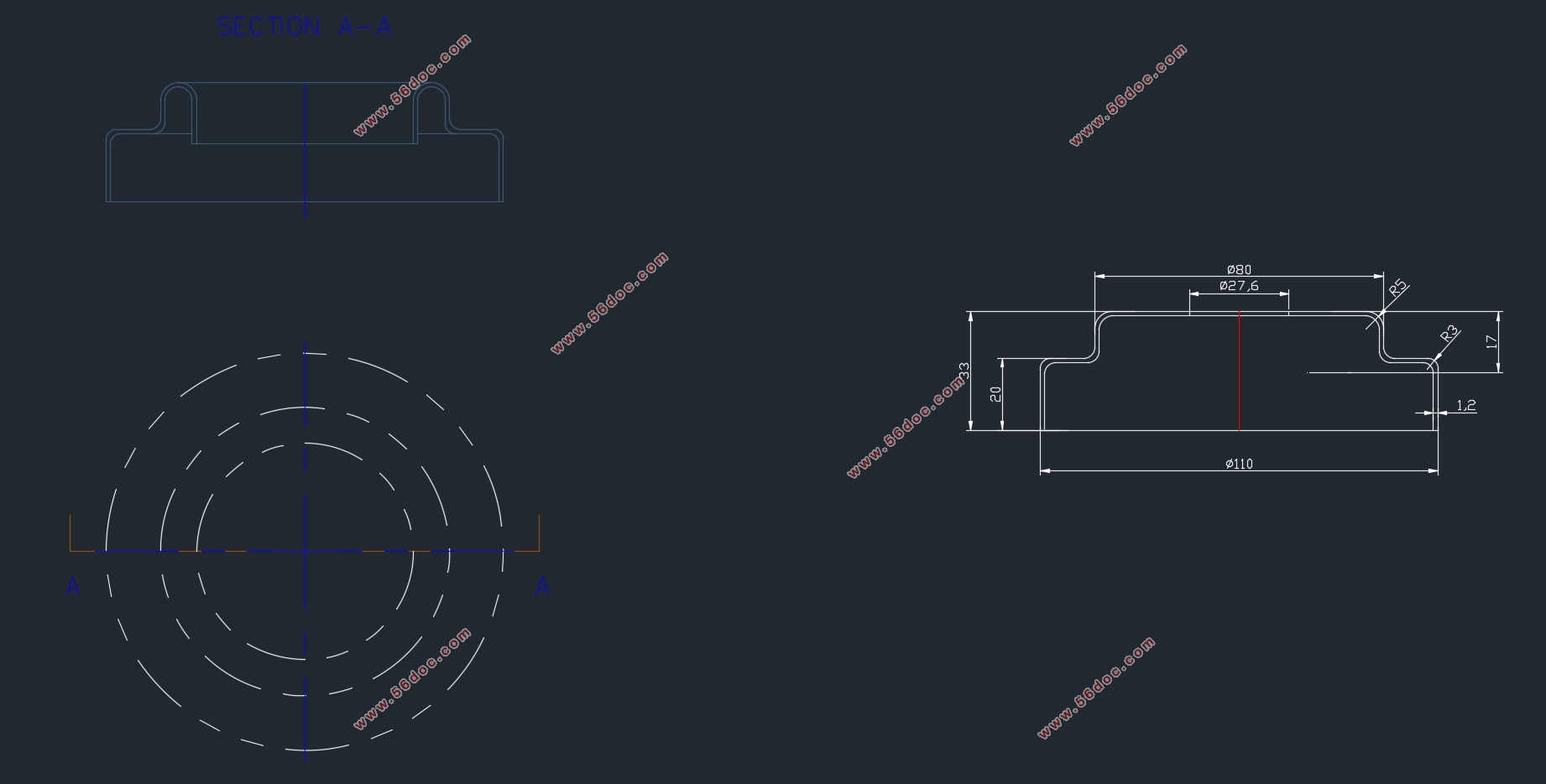 罩圈冲孔翻边复合模具设计(含CAD图,SolidWorks三维零件图,UG三维装配图)