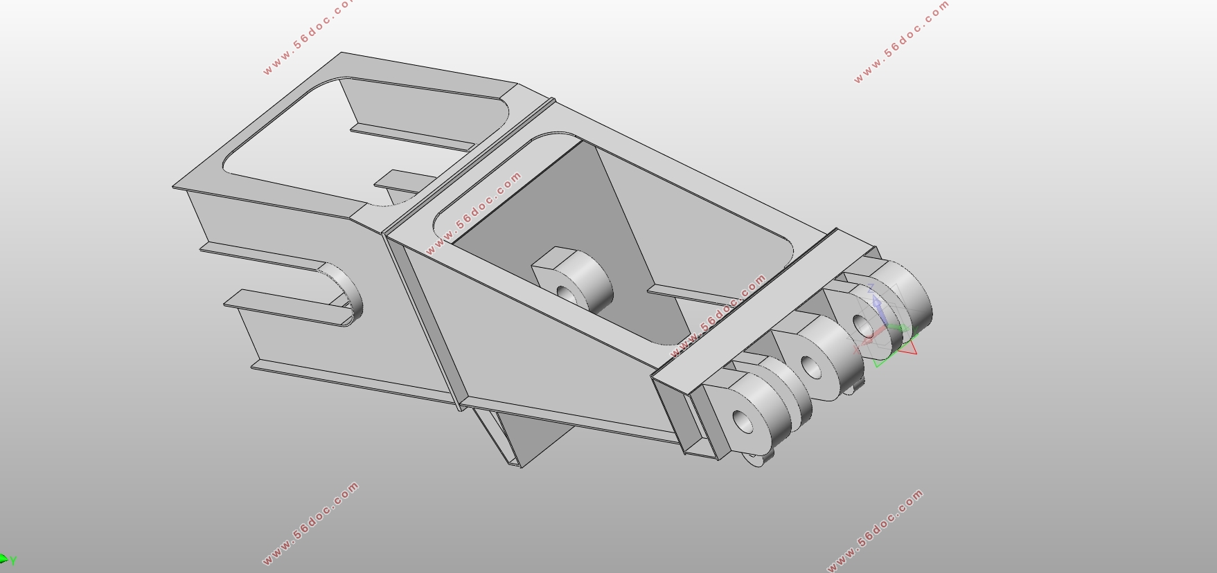 MQ2533四连杆门座起重机人字架结构设计(含CAD图,SolidWorks三维图)