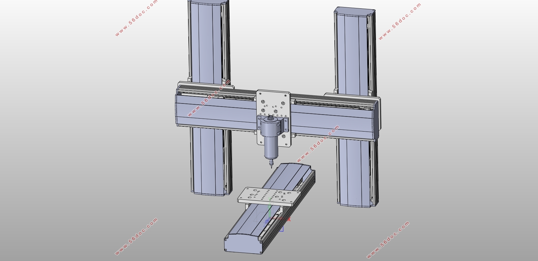 小型龙门铣床试验台设计(含SolidWorks三维图)