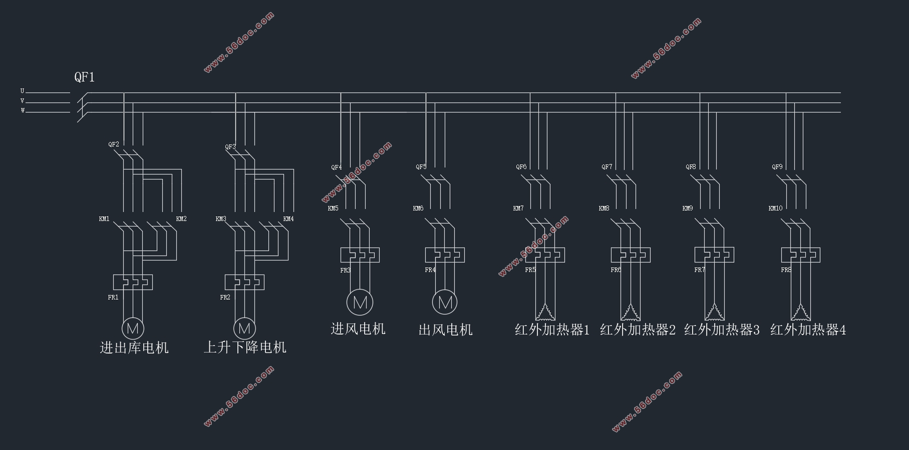 烤漆房自动控制系统设计(含CAD电路图)