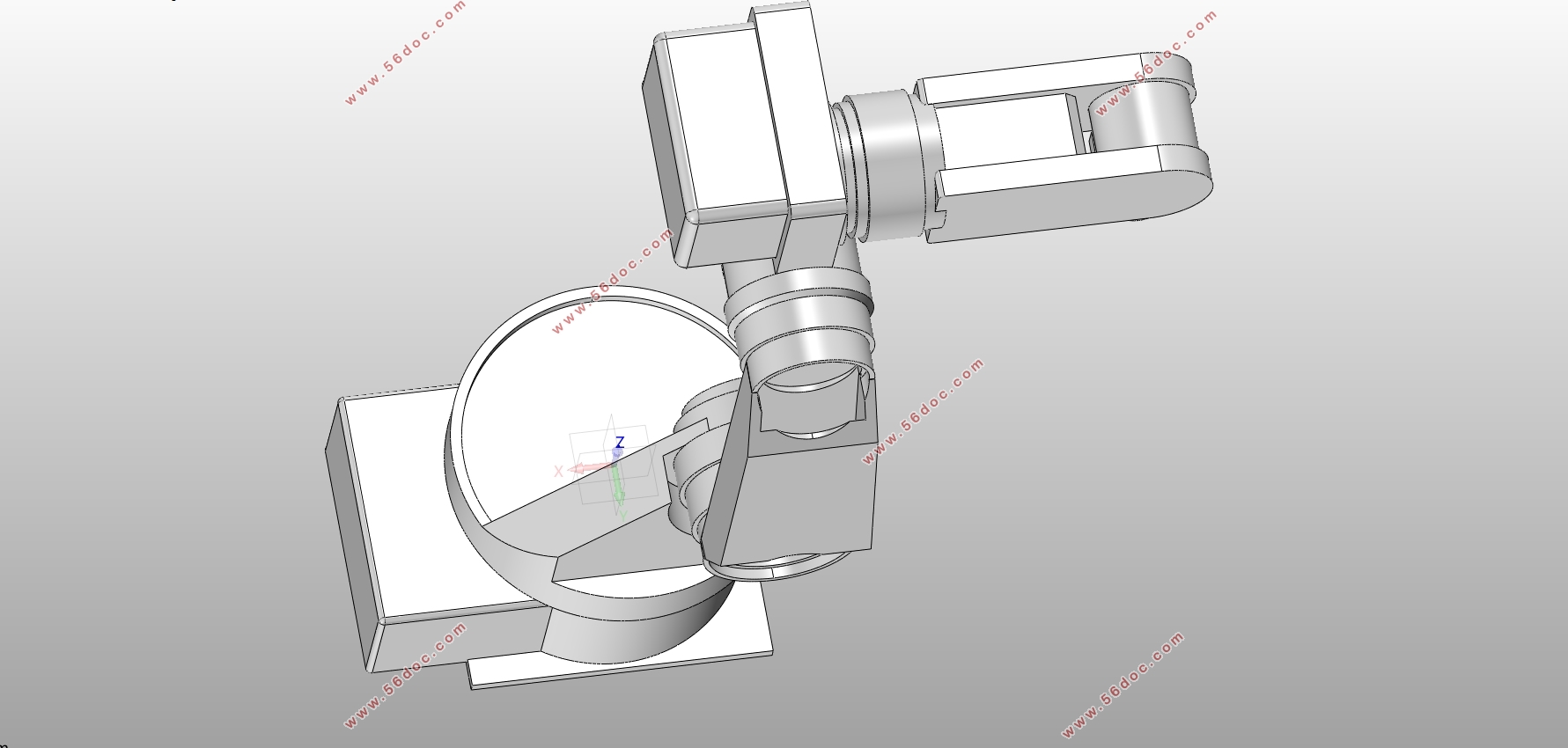数控铣床六自由度上下料机器人设计(含CAD零件图装配图,SolidWorks三维图)