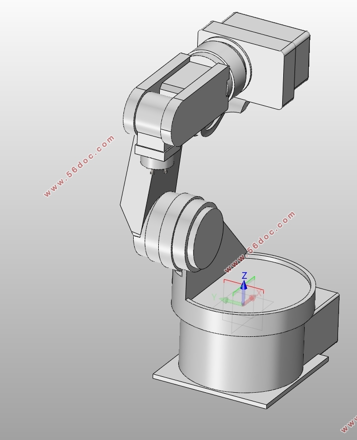 数控铣床六自由度上下料机器人设计(含CAD零件图装配图,SolidWorks三维图)