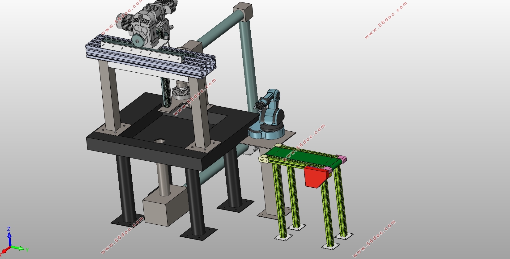 异形冲头轴向抛光装置设计(含SolidWorks三维图)