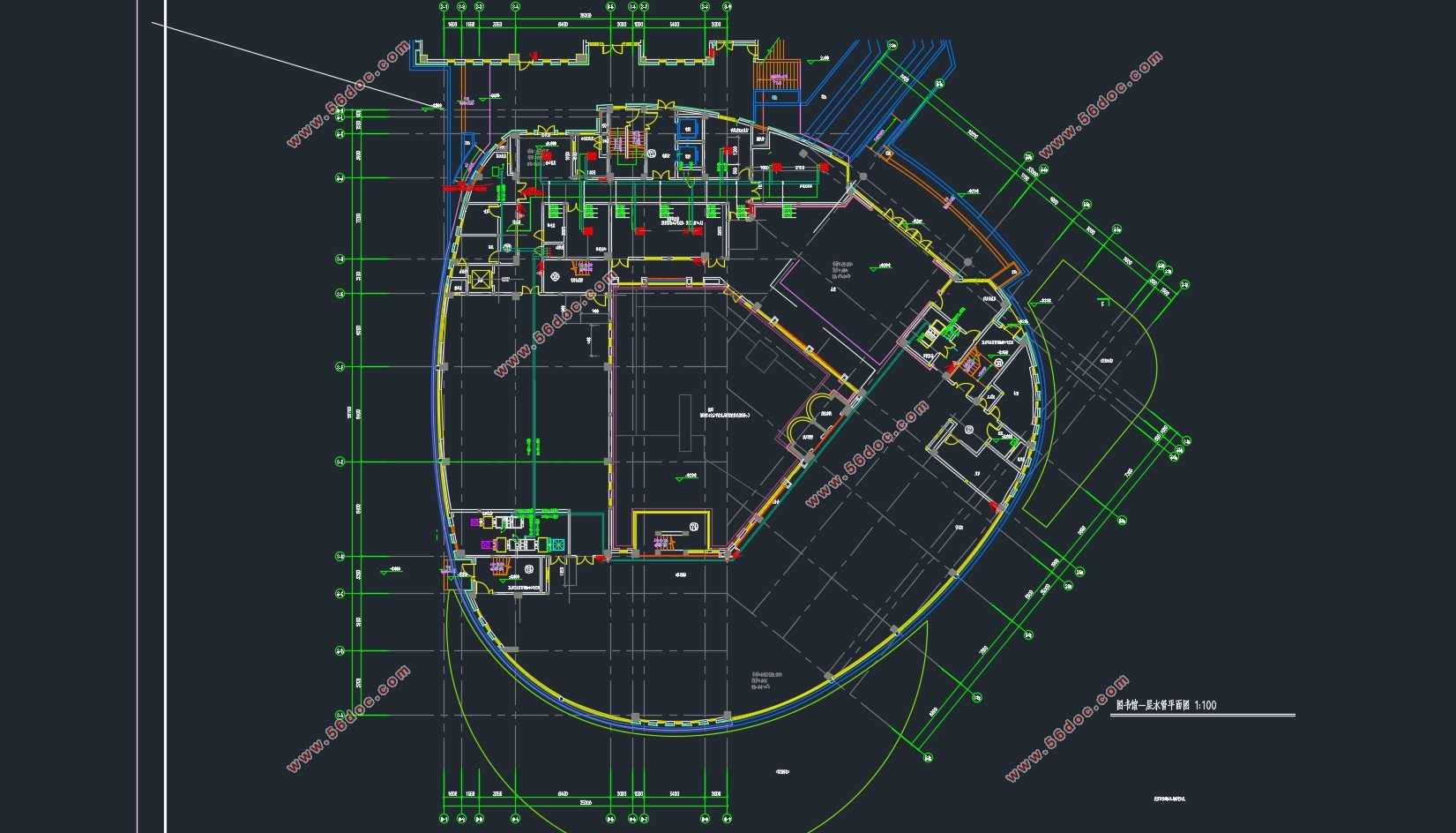 上海市某图书馆空调工程设计及通风防排烟(含CAD图)