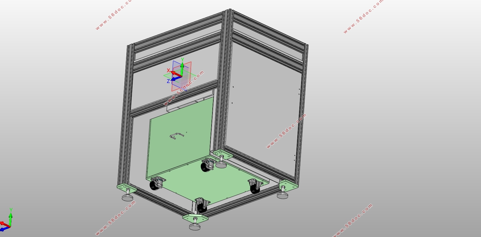 玻璃基板切割后自动去额料装置设计(含CAD图,SolidWorks三维图)