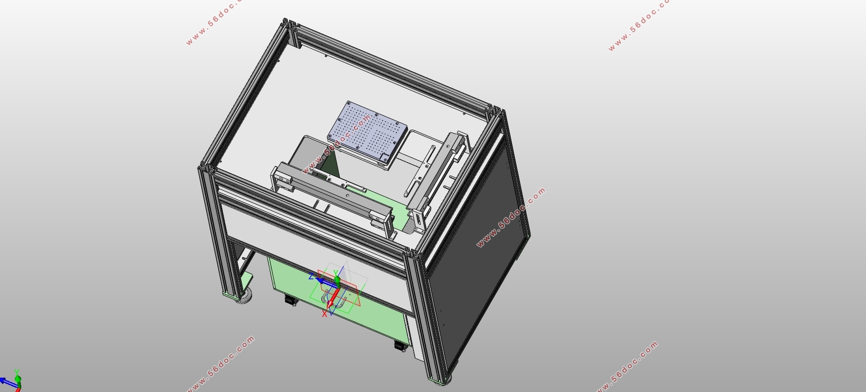 玻璃基板切割后自动去额料装置设计(含CAD图,SolidWorks三维图)