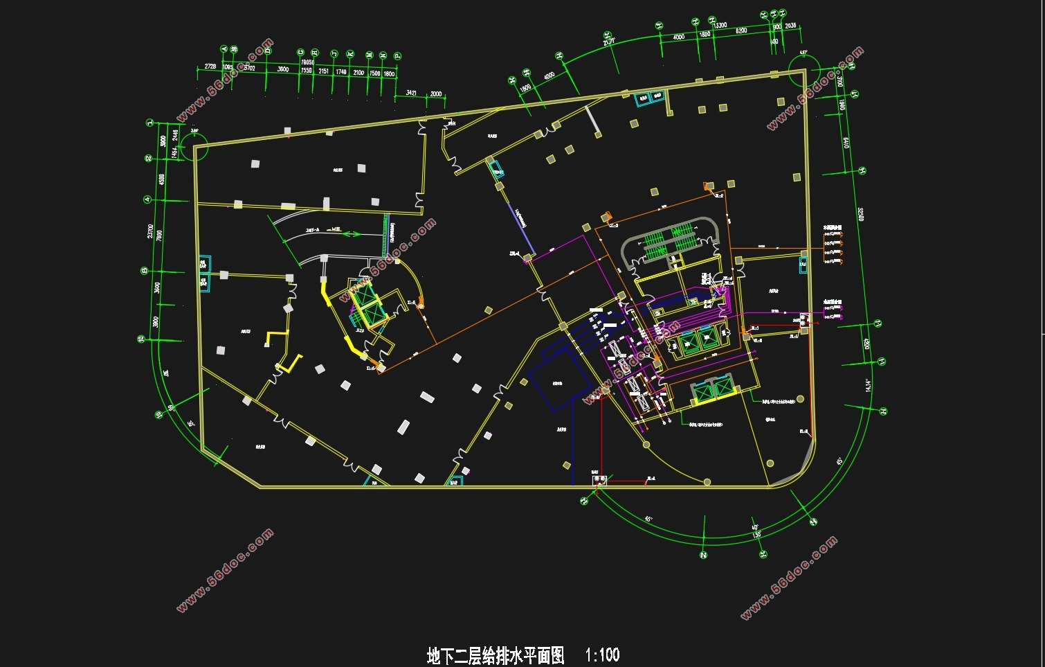 万豪酒店给水排水工程设计(含CAD图)