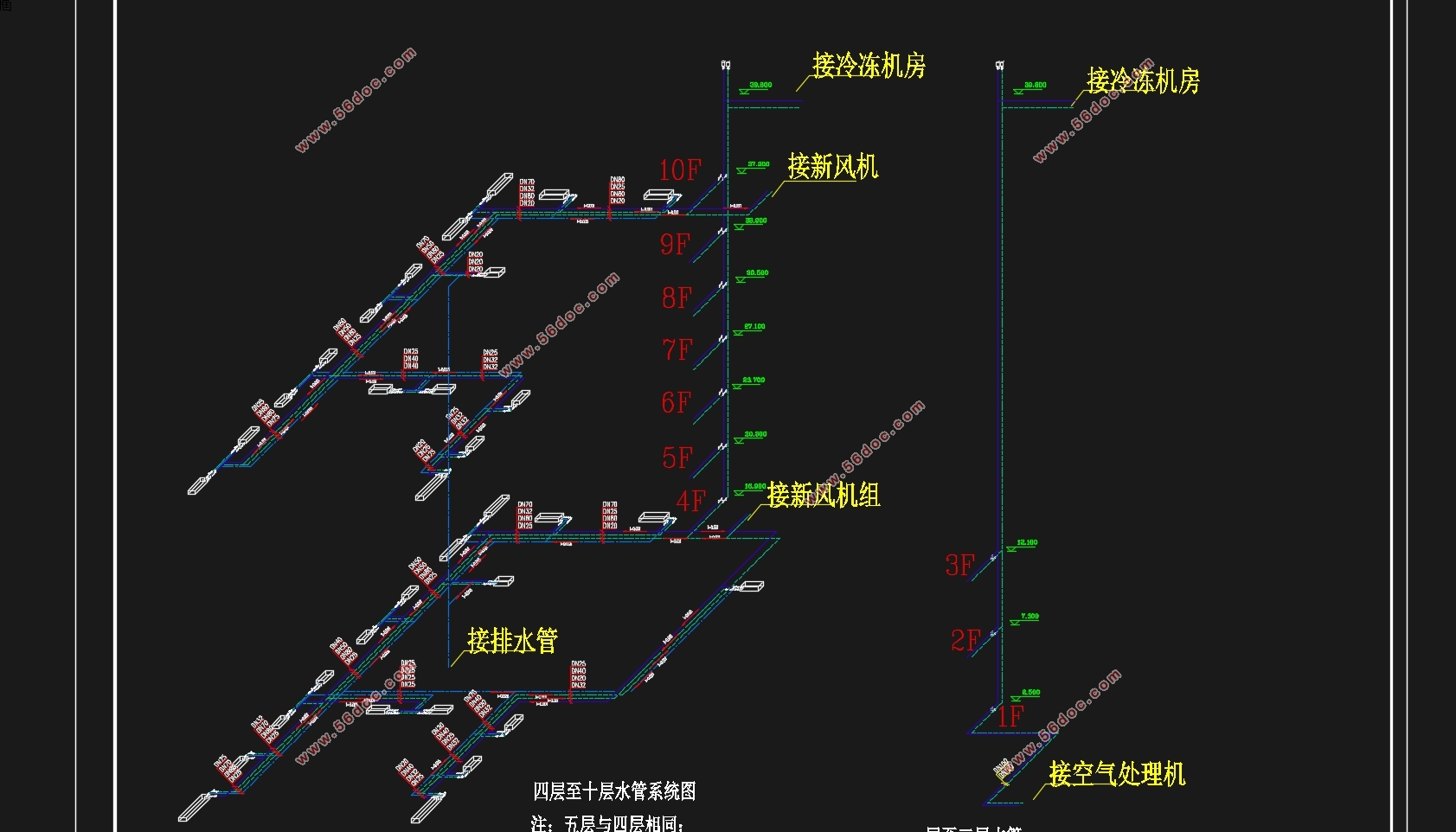 十层成都某综合大厦空调通风系统设计(含CAD图)