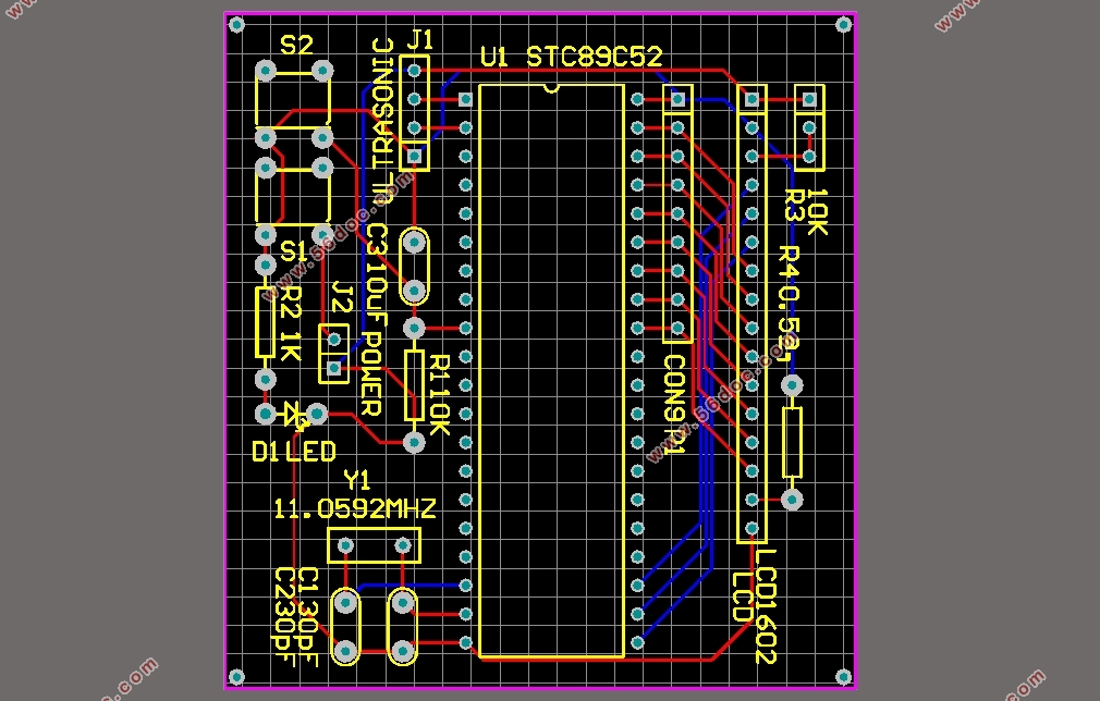 基于单片机的超声波测距系统的设计(含电路原理图,PCB图)