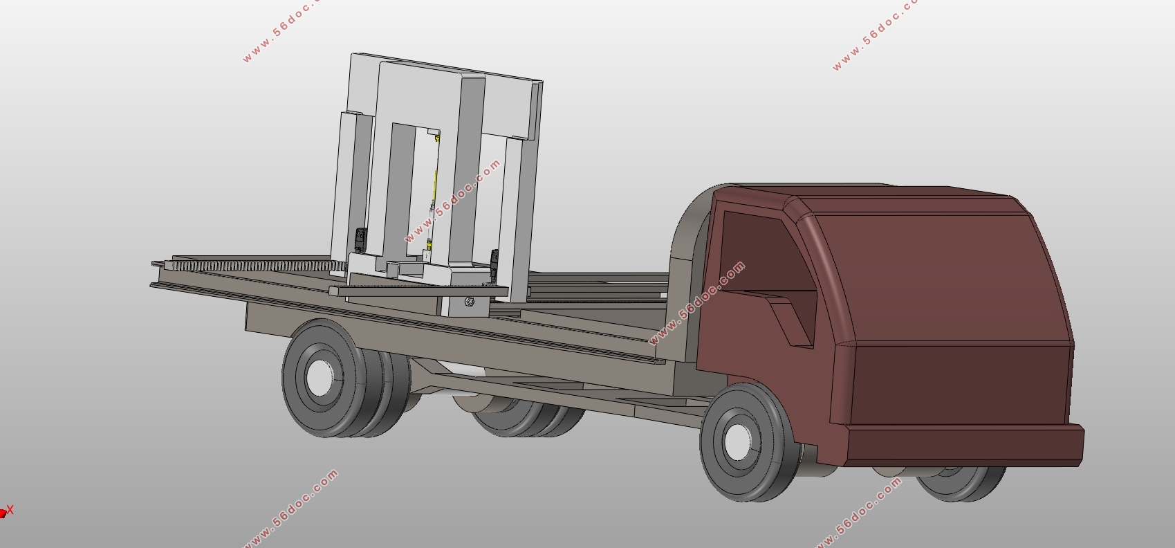 轻型侧位道路清障车的总体布置与设计(含CAD图,SolidWorks三维图)(英文版)
