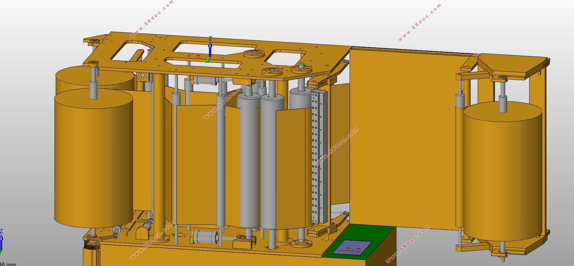 纱网涂布机的设计(含CAD零件图装配图,SolidWorks三维图)