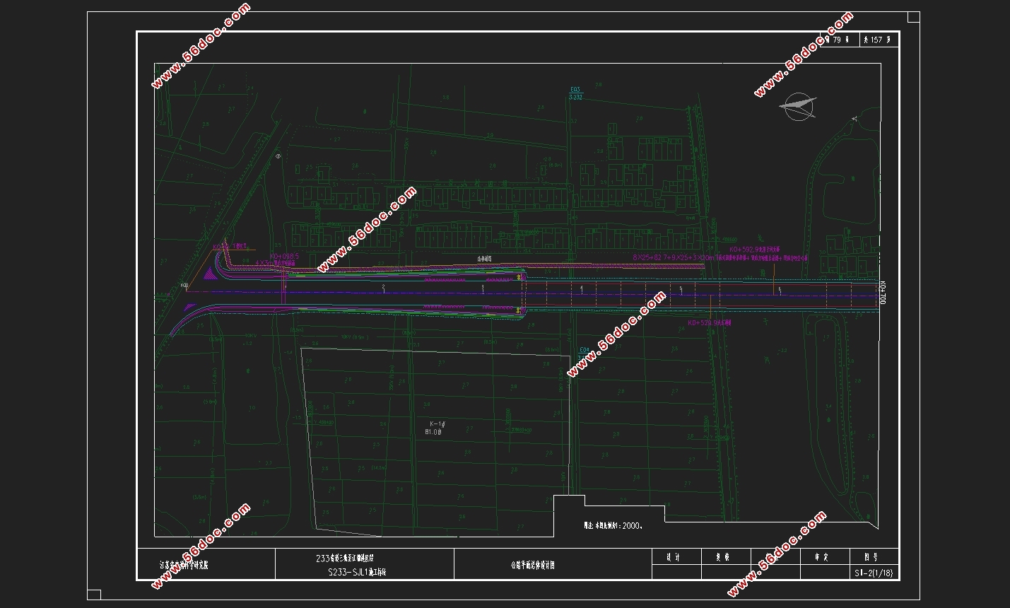 安大公路全程总长12.379公里一标施工图设计(含CAD图)